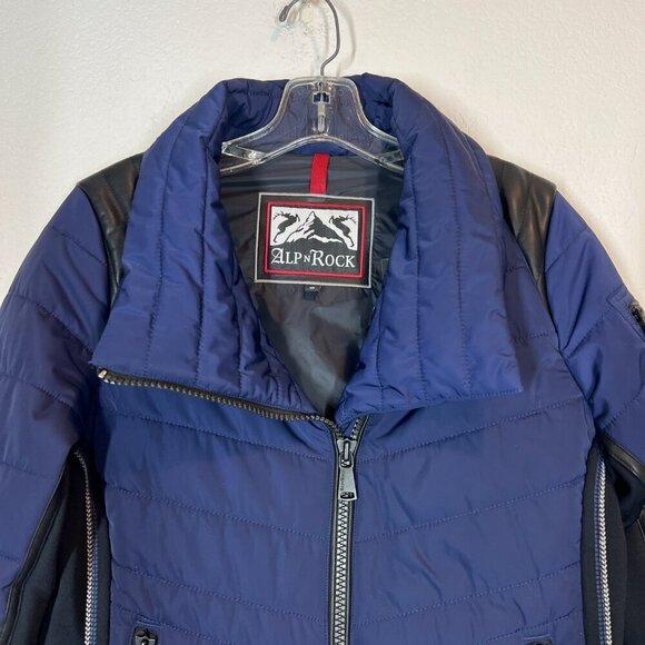 Alp-N-Rock Moto Jacket Blue Black Ski Snow Resortwear Designer Winter Small - Picture 4 of 16